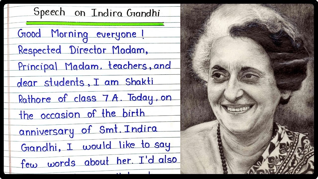 Speech on Indira Gandhi in English, Indira Gandhi Speech, Indira ...