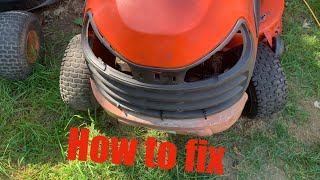 Riding mower alignment fix