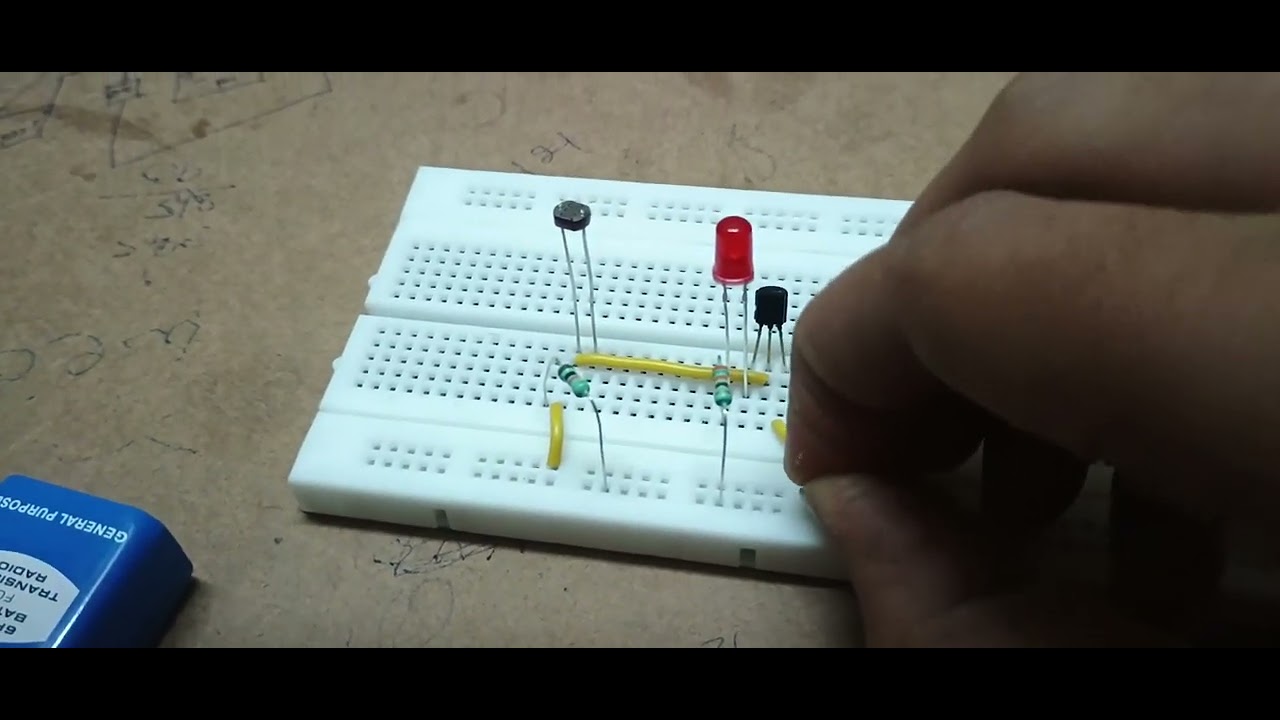 Led light sensor project for breadboard - YouTube