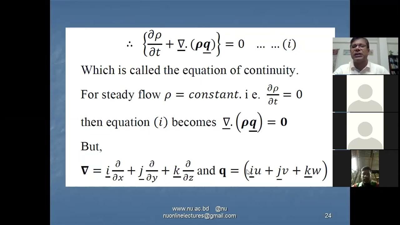 4. Equation of Motion 2 HYDRODYNAMICS (243711) Honours 4th Year