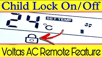 How to Unlock AC Remote | Voltas AC Remote Control Lock Unlock | Voltas AC remote Control Operation