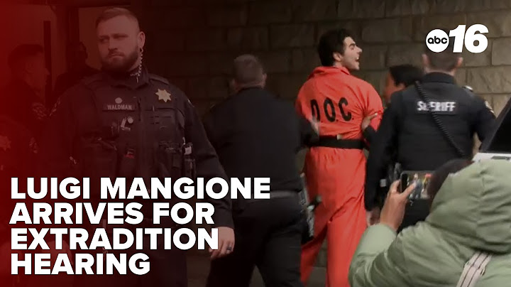 Luigi Mangione arrives at court for extradition hearing, shouts to media