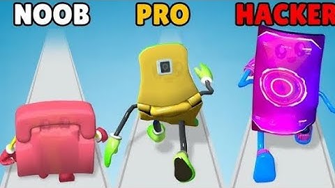 NOOB vs PRO vs HACKER in Phone Run 3D