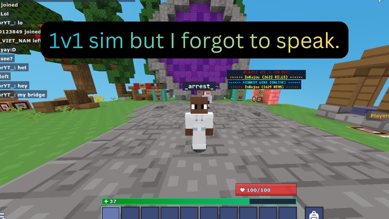 1v1 Simulator, but I forgot to speak... || Bloxd.io