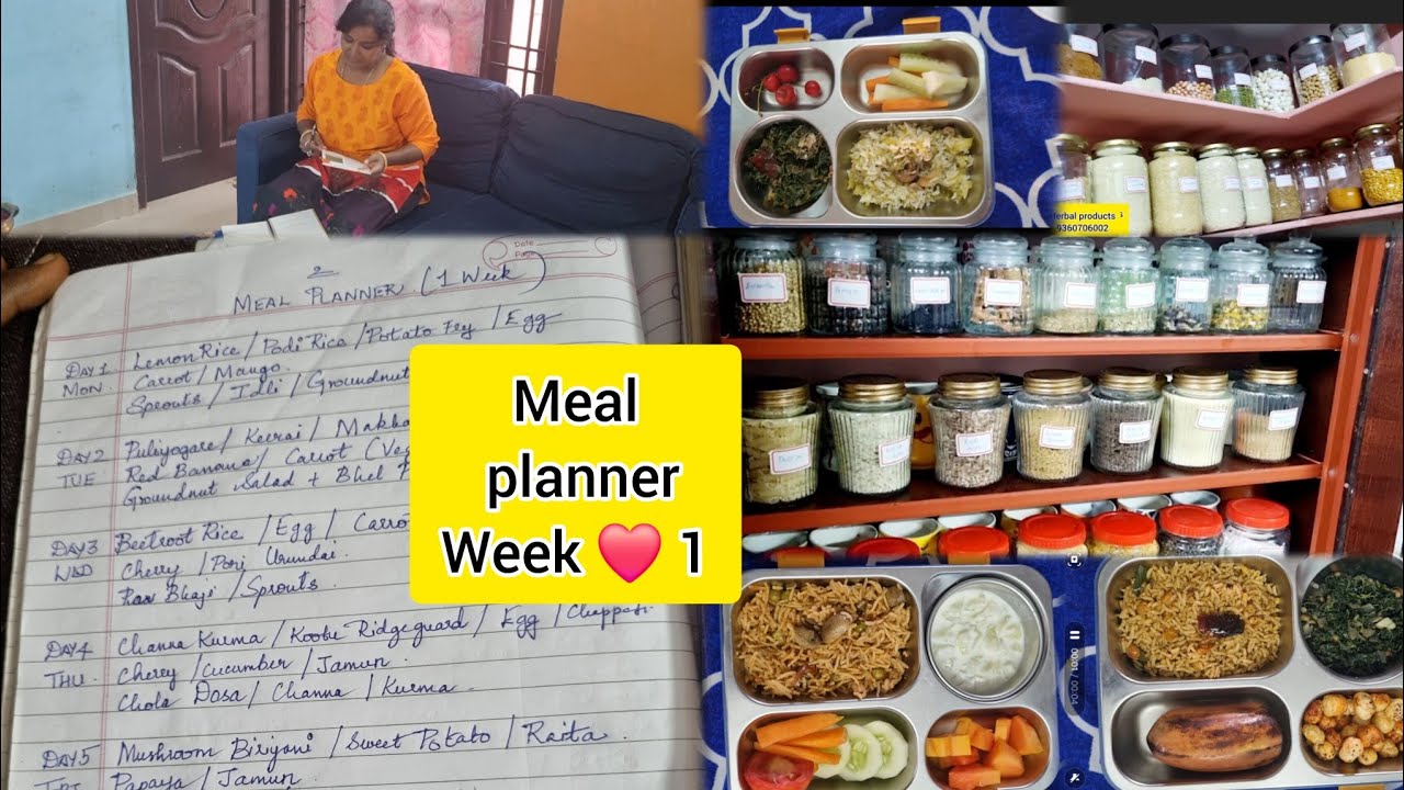 Meal planner ️ 1 week healthy menu👍🏻plan your lunch box with tips🥰 One ...