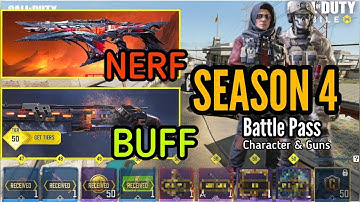 Season 4 | Battle Pass | Balance Changes BUFF & NERF!!! Patch Notes Call of Duty Mobile