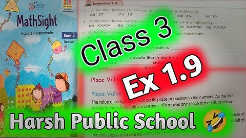 Class 3 Maths| Mathsight Class 3| Maths Class 3|Chapter 1Number s| Ex 1.9|HPS Gurugram| Mathsight