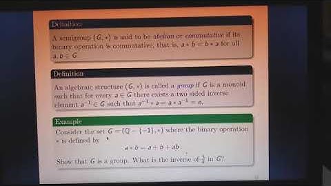 Lecture1: Semi-groups, Monoids and Groups