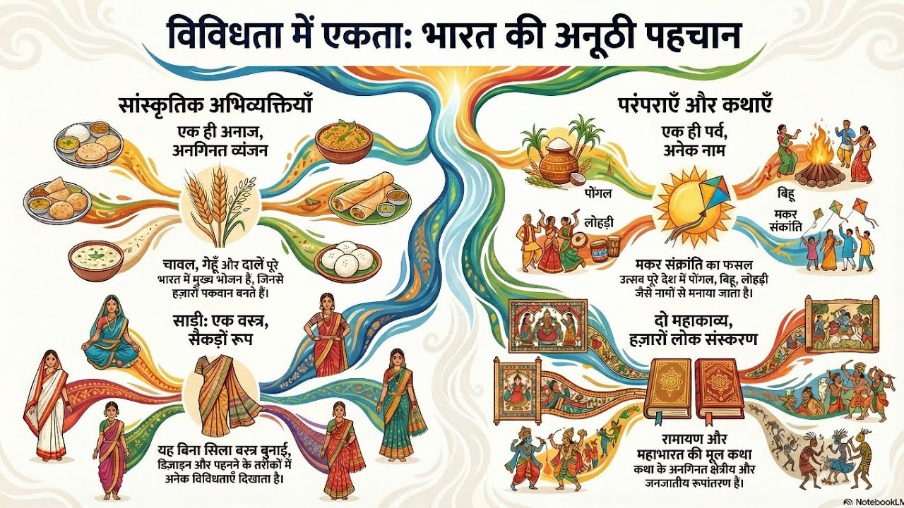 विविधता में एकता या ‘एक में अनेक’| Class 6th | Chapter 8 Ncert Book 📚