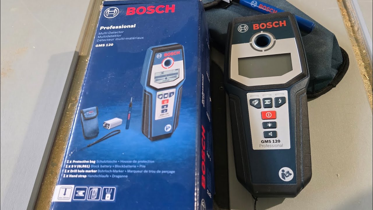 Bosch GMS120 rilevatore metalli Scanner per cavi elettrici rilevatore tubi dell'acqua  Multidetector