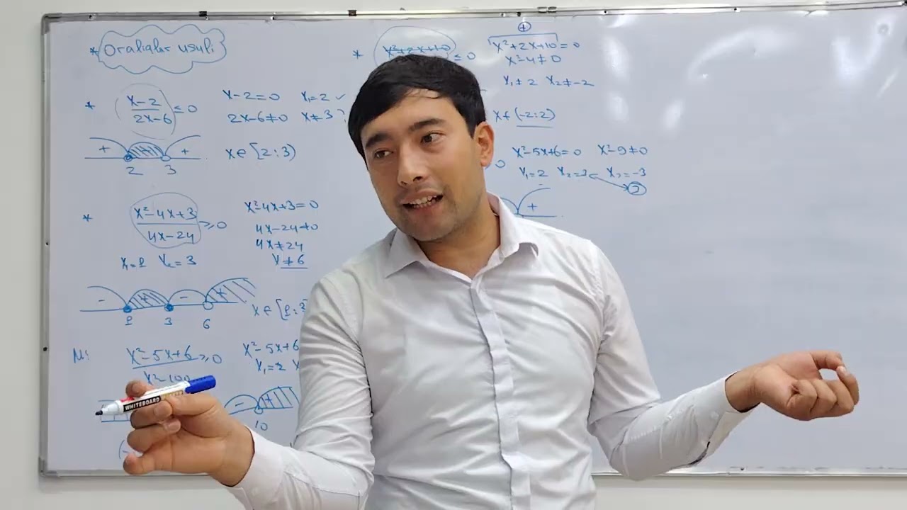 Oraliqlar usuli  ko'pchilik qiynaladigan nuqtalaridan biri