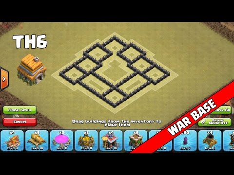 Clash of Clans BEST TH6 WAR BASE (Town Hall 6 War Base) Defense Strategy