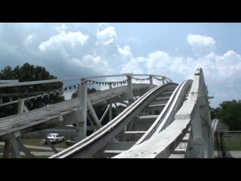 Cannonball Wooden Roller Coaster Front Seat POV - Lake Winnie, GA