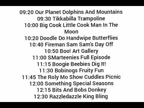 CBeebies Schedules 2004