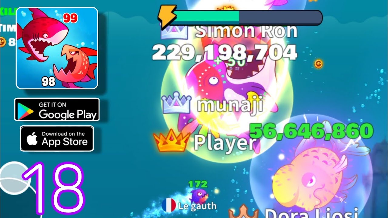 Eat Fish.IO : Fishbowl Battle High Score 2 Billion🔥With Flying Fish 🐠🐋🐟 Gameplay Part 18