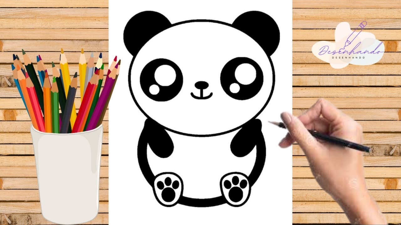 Como desenhar UM PANDA KAWAII |Desenhando UM PANDA KAWAII Passo a Passo ...
