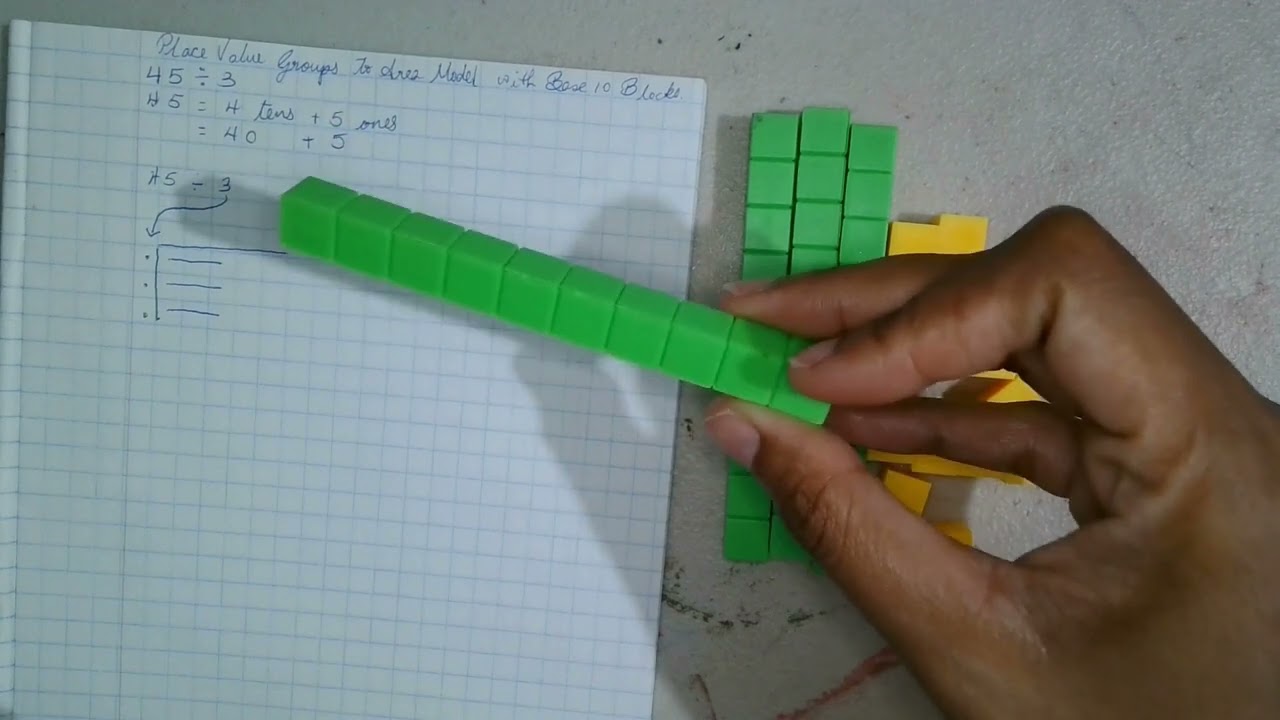 Division - Using Place Value in Equal Groups to show Area Model