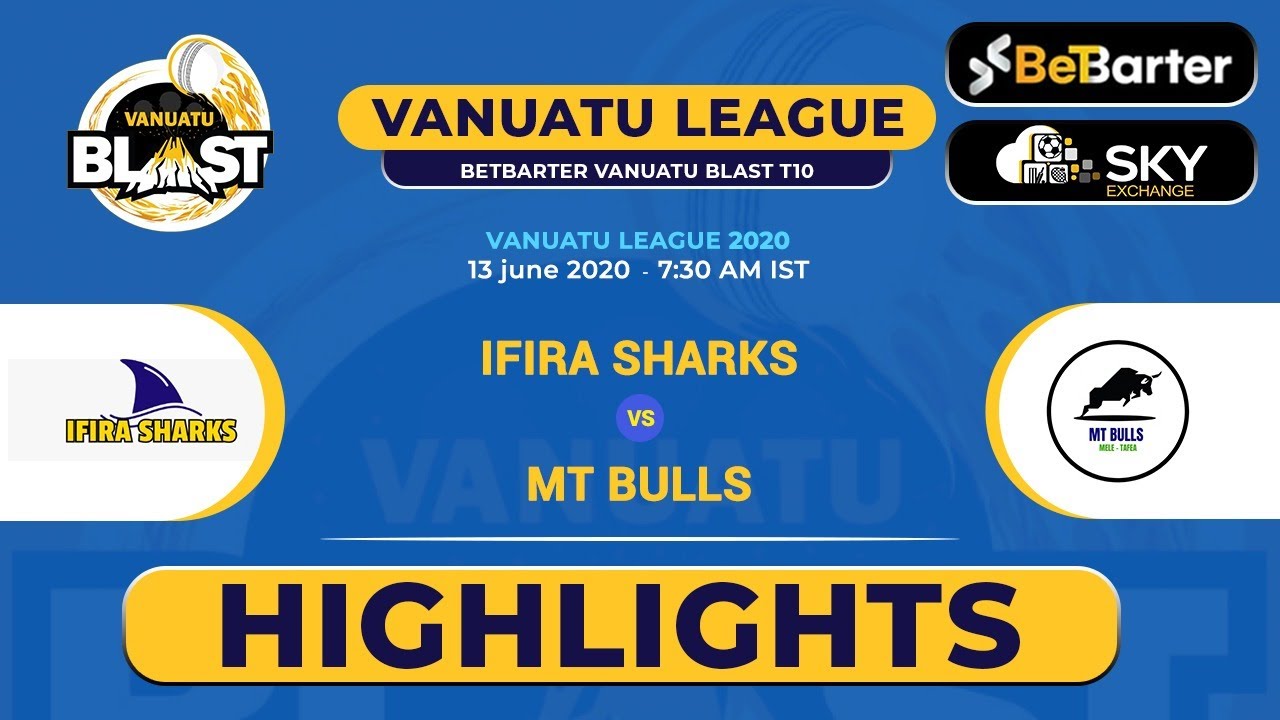 Vanuatu Blast T10 League 2020, Match 9 BOUNDARIES - Ifira Sharks T10 vs MT Bulls T10