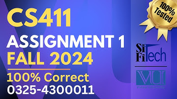 CS411 assignment 1 solution 2024 | CS411 assignment 1 solution fall 2024
