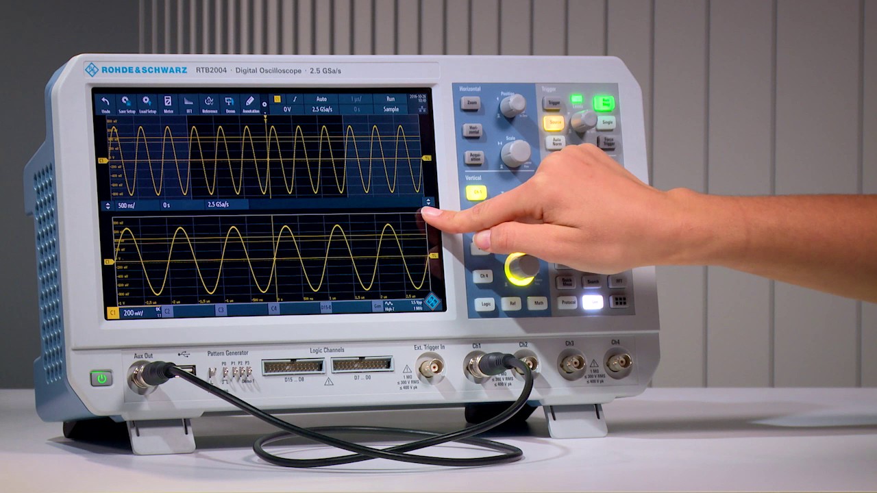 Rohde & Schwarz Oscilloscope - RTB2000 - 10.1 Inch Screen - YouTube