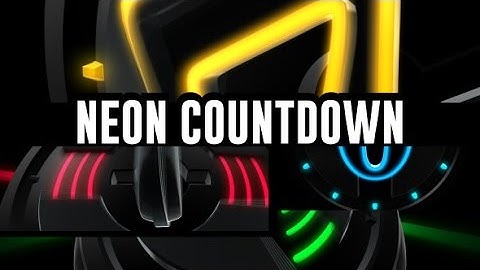 Neon Countdown Opener (AfteR Effects template)  | envato videohive elements