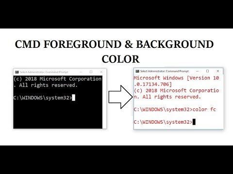how to change foreground background color in command prompt cmd
