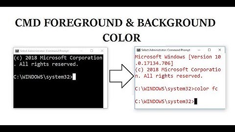 how to change foreground background color in command prompt cmd