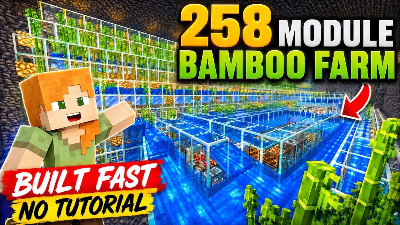 I Built a 258 Module Bamboo Farm FAST! (No Tutorial) - YouTube