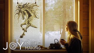 ASMR Galloping Horse Painting on Glass I Short Documentary