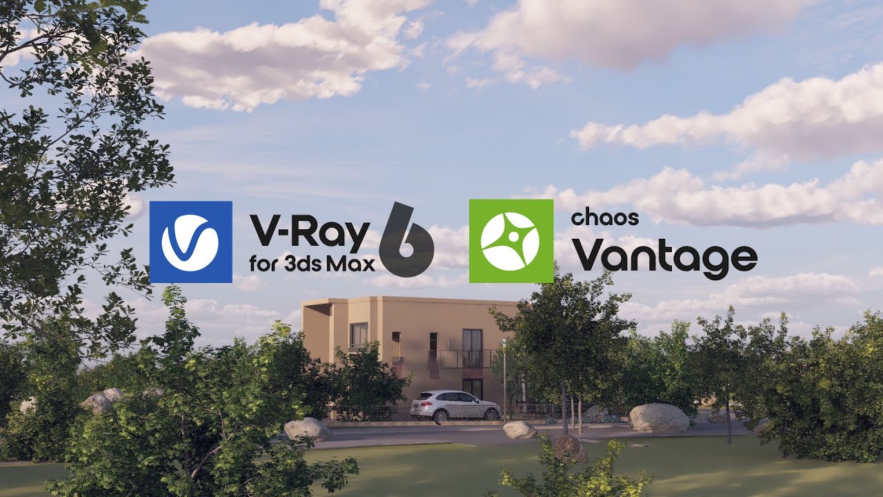 V-Ray 6 for 3ds Max beta ! With Chaos Vantage test ! Procedural clouds ...