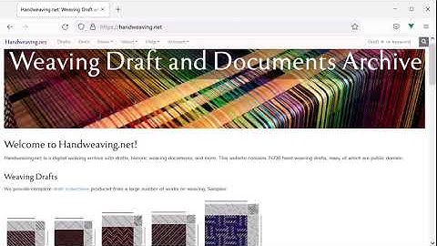 Handweaving.net Introduction and Site Overview