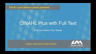 CINAHL Plus with Full Text: Evidence-Based Care Sheets