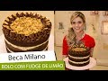 Beca Milano ensina a fazer Bolo de chocolate com fudge de limão