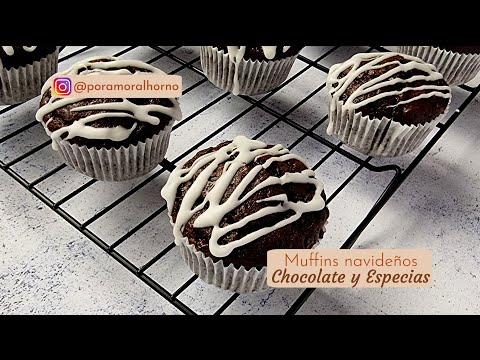 Muffins navideños de chocolate y especias