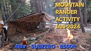 MOUNTAIN RANGER ACTIVITY 48HR, SUBZERO, 8500FT.