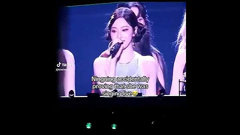 AESPA Ningning's cute mistake in hold on tight  😂 #aespaningning #aespa #ningning