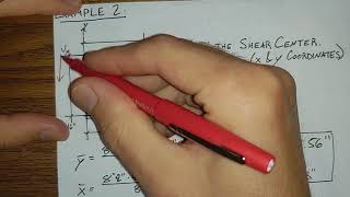 Shear Center Example 2 - Asymmetric Channel Shape