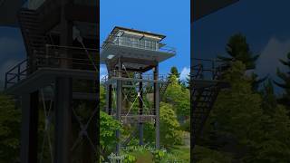 🌲WATCHTOWER STARTER HOME🏡 in #TheSims4 #SIMS4 #sims4nocc #sims4build #watchtower #firewatch