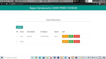 VIDIO penjelasan Crud data mahasiswa berbasis web