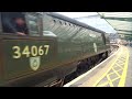 The No.34067 'Tangmere' with WCRC's "THE DALESMAN" was arrives at Carlisle Citadel Station. (V4)