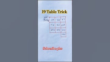 Table trick of 19 very easy #khansir #jhasstudygrove #mathstricks