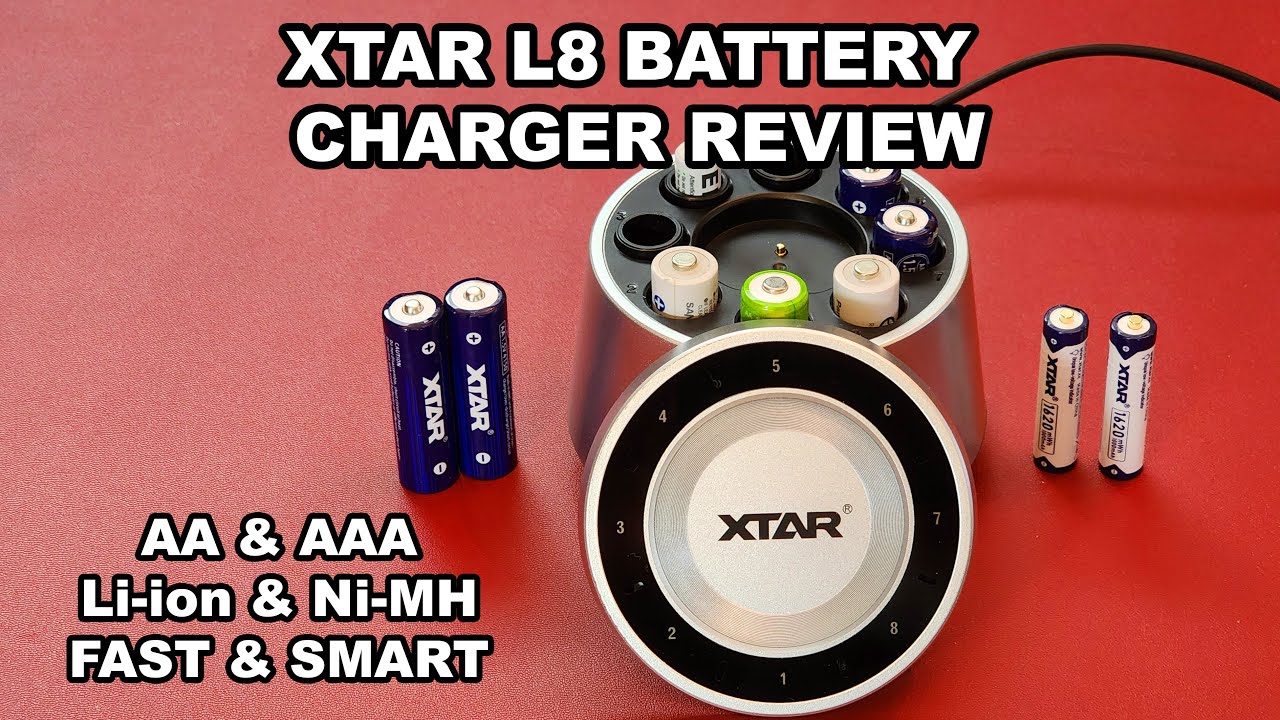 XTAR L8 Box Battery Charger Review - Compact AA & AAA 1.5V Li-ion and 1.2V NI-MH