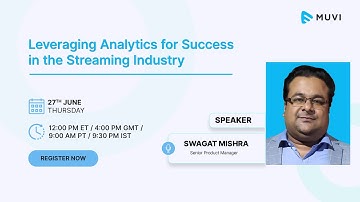 Maximize Your Streaming Potential: Dive Into Analytics with Industry Experts | Swagat Mishra