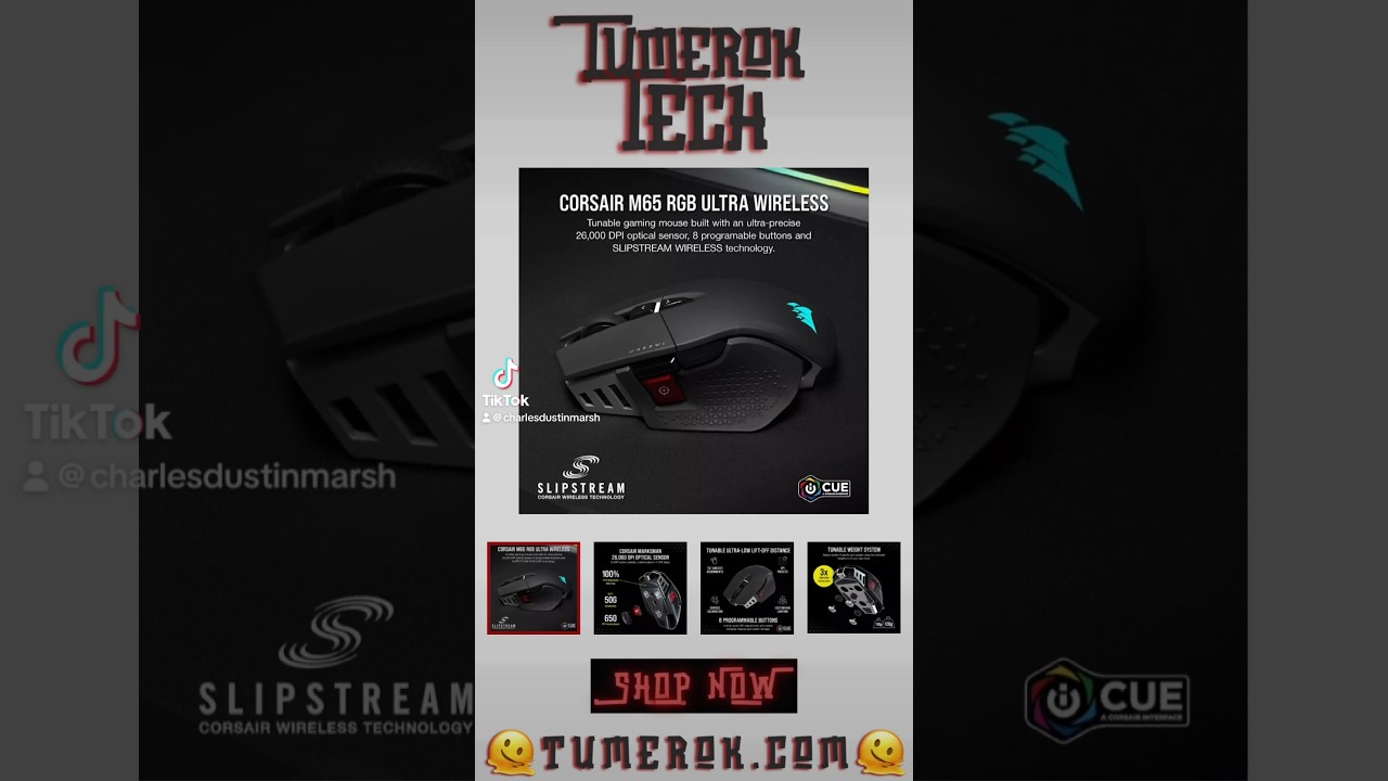 Corsair M65 RGB Ultra Wireless, Tunable FPS Wireless Gaming Mouse