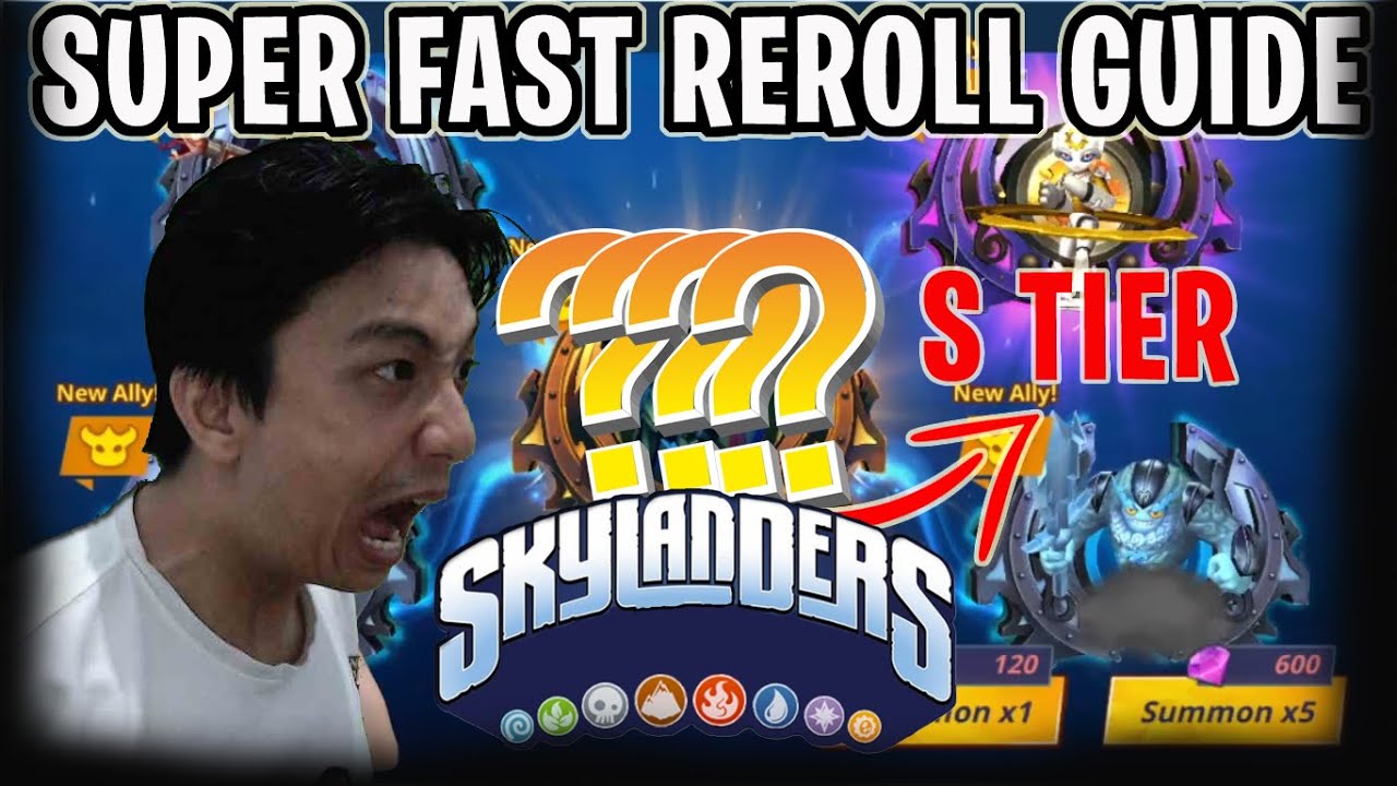 SUPER FAST REROLL GUIDE TO GET S TIER SKYLANDERS RING OF HEROES