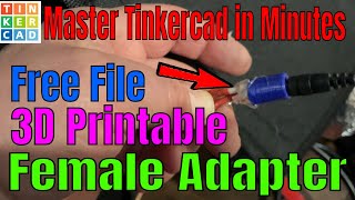 A 3D printable Tinkercad DC Adapter female plug Free File too!