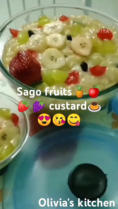 Sago custard🍮 #recipe #satisfying #cooking #food #youtubeshorts #foodie #easy #sago #viral #custard