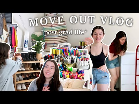 MOVING OUT of my college apartment🏡💞 (starting post grad life with my husband)