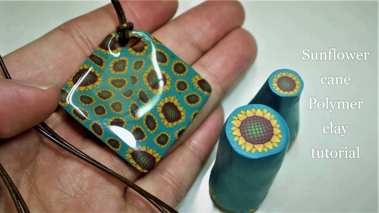 Sunflower cane polymer clay tutorial _ 해바라기 만들기 폴리머클레이 강좌