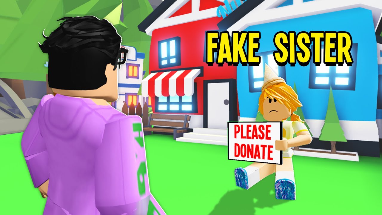 She Pretended To Be My Sister For Free Pets In Adopt Me Roblox Youtube - hi sister roblox ad